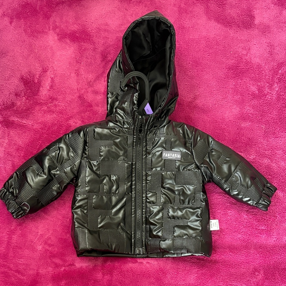 SHEIN Black Kids Puffer Jacket